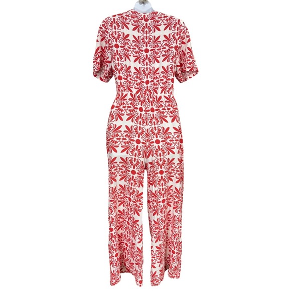 Farm Rio For Anthropologie  Carmina Button-Front Jumpsuit Women's Size Small - Picture 6 of 10